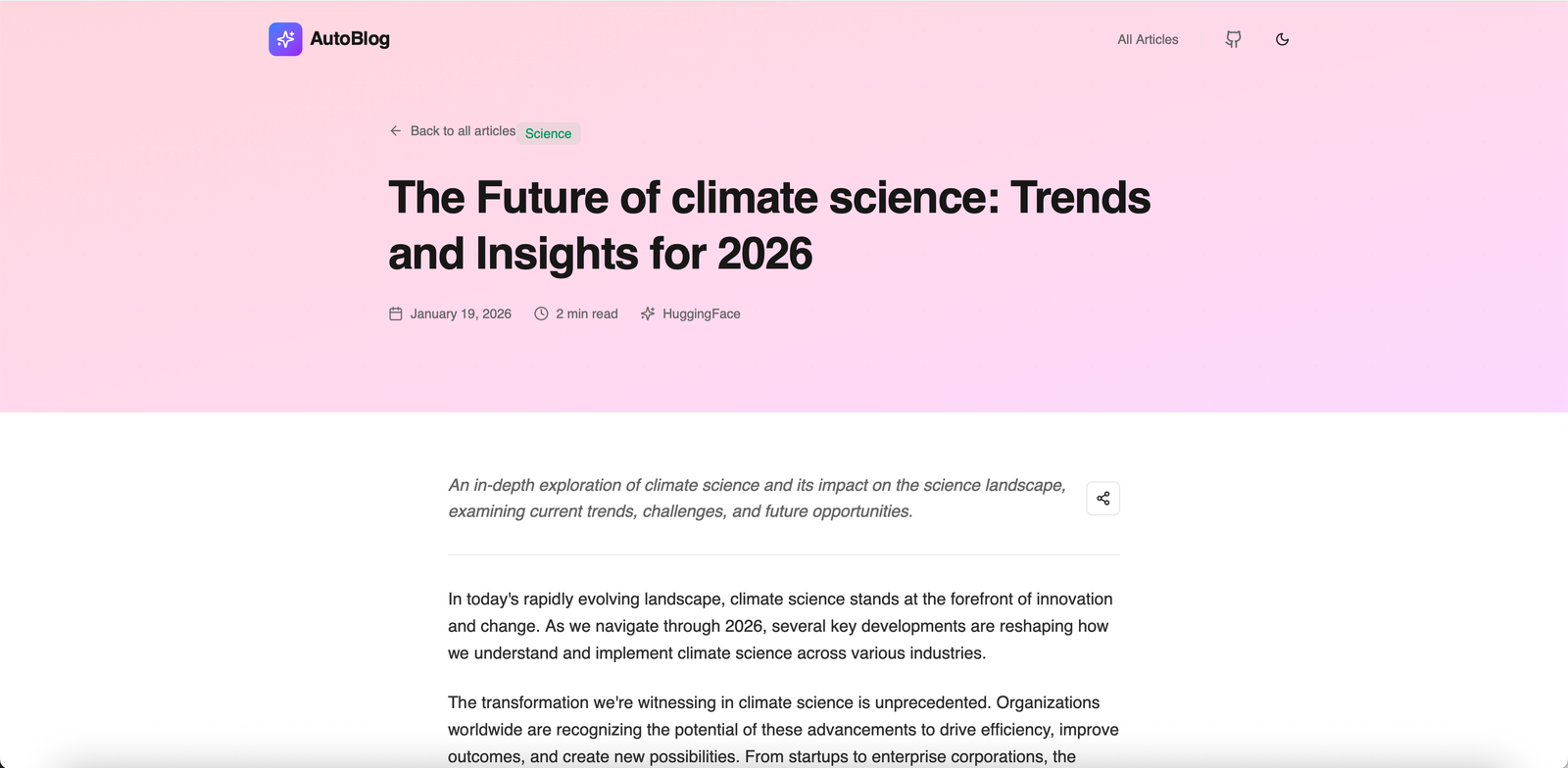 AutoBlog screenshot 3