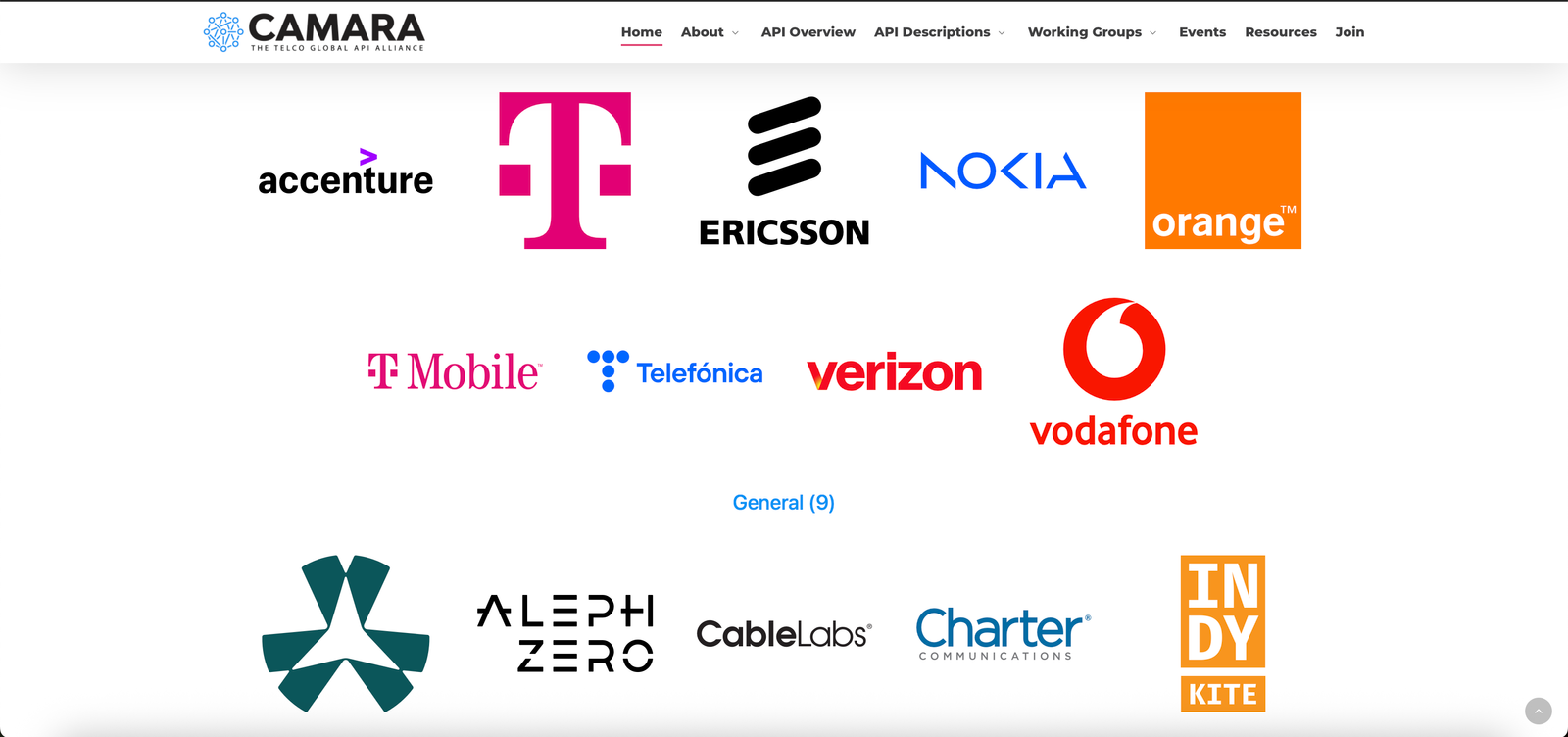 CAMARA API screenshot 2
